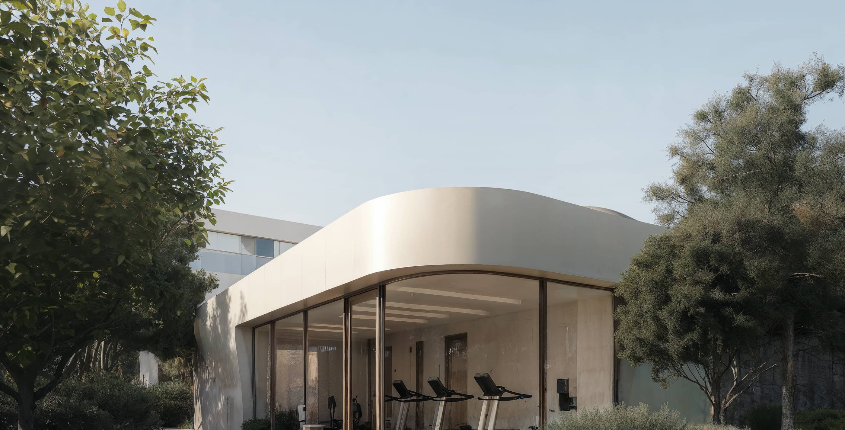 Modern Fitness Center Exterior - Longevity Webflow Template | Brix Templates