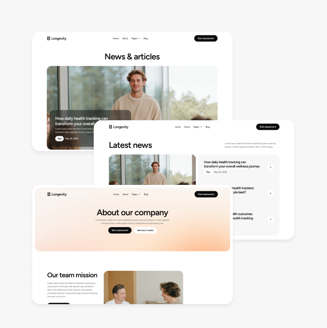 Longevity - 36 Pages - Longevity Center Webflow Template | BRIX Template