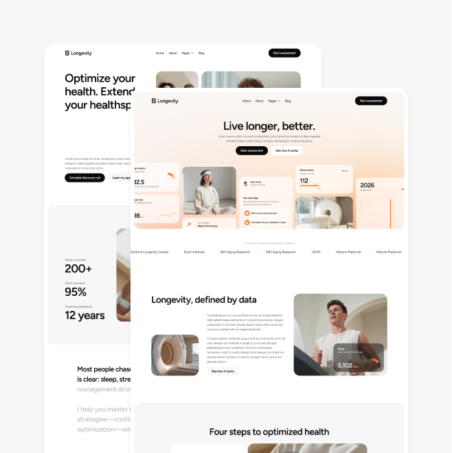 Longevity - 24 Pages - Longevity Center Webflow Template | BRIX Template