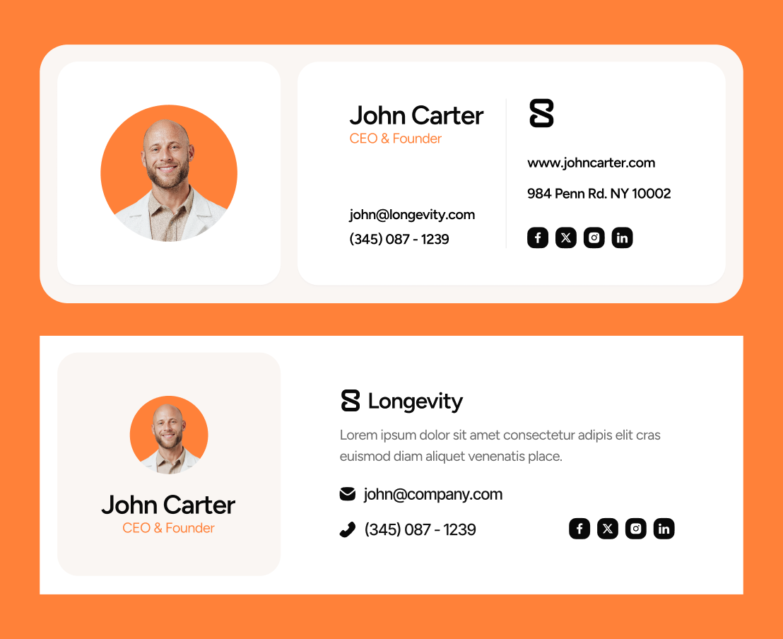 Longevity - Email Signature - Longevity Center Webflow Template | BRIX Template