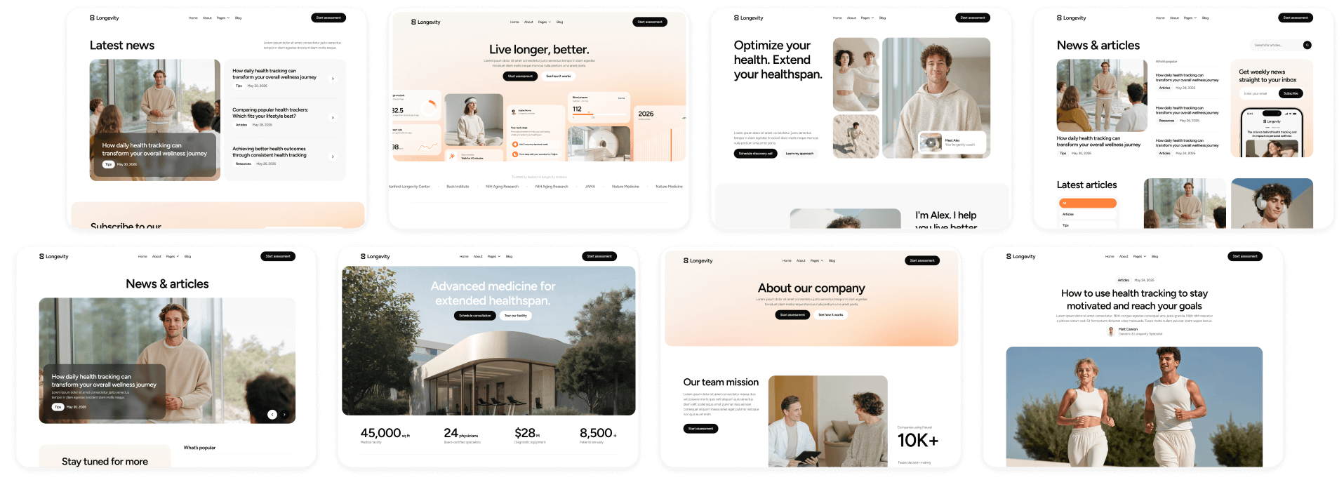 Longevity - Buy Now - Longevity Center Webflow Template | BRIX Template