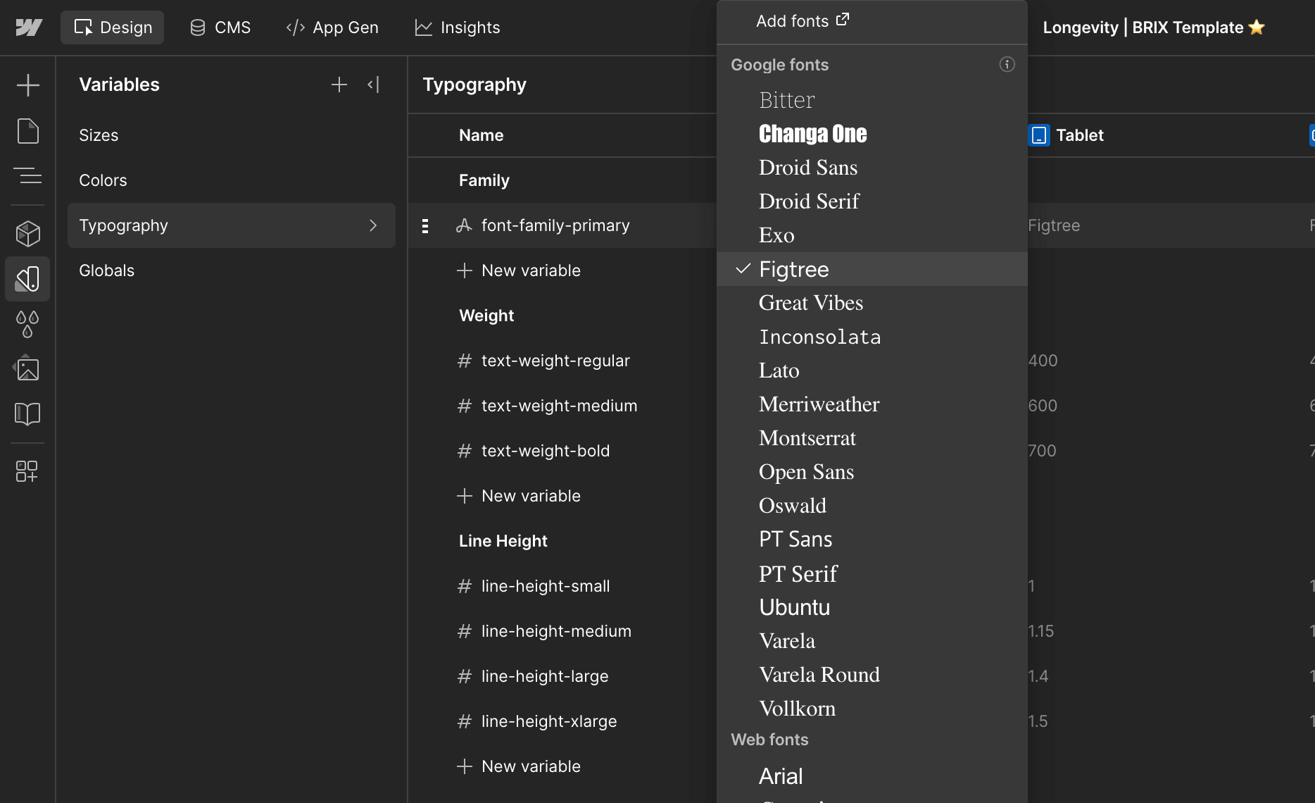 Typography - Longevity Webflow Template | Brix Templates
